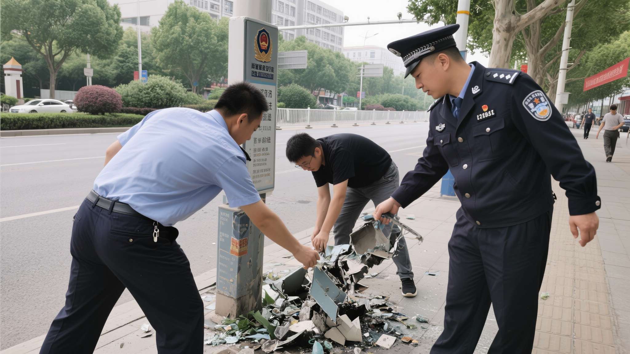 4. 依法追究破坏者责任
对故意污染公共设施的行为，依据《治安管理处罚法》及相
